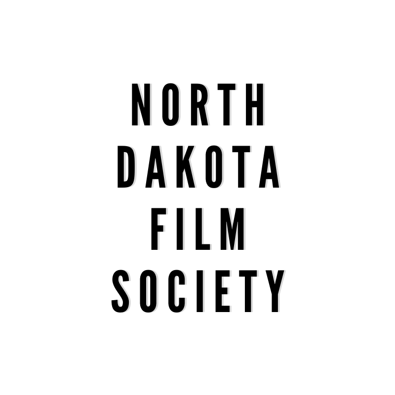 This image says North Dakota Film Society, it is their logo.