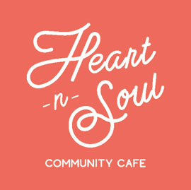 This graphic shows the Heart-n-Soul Community Cafe Logo