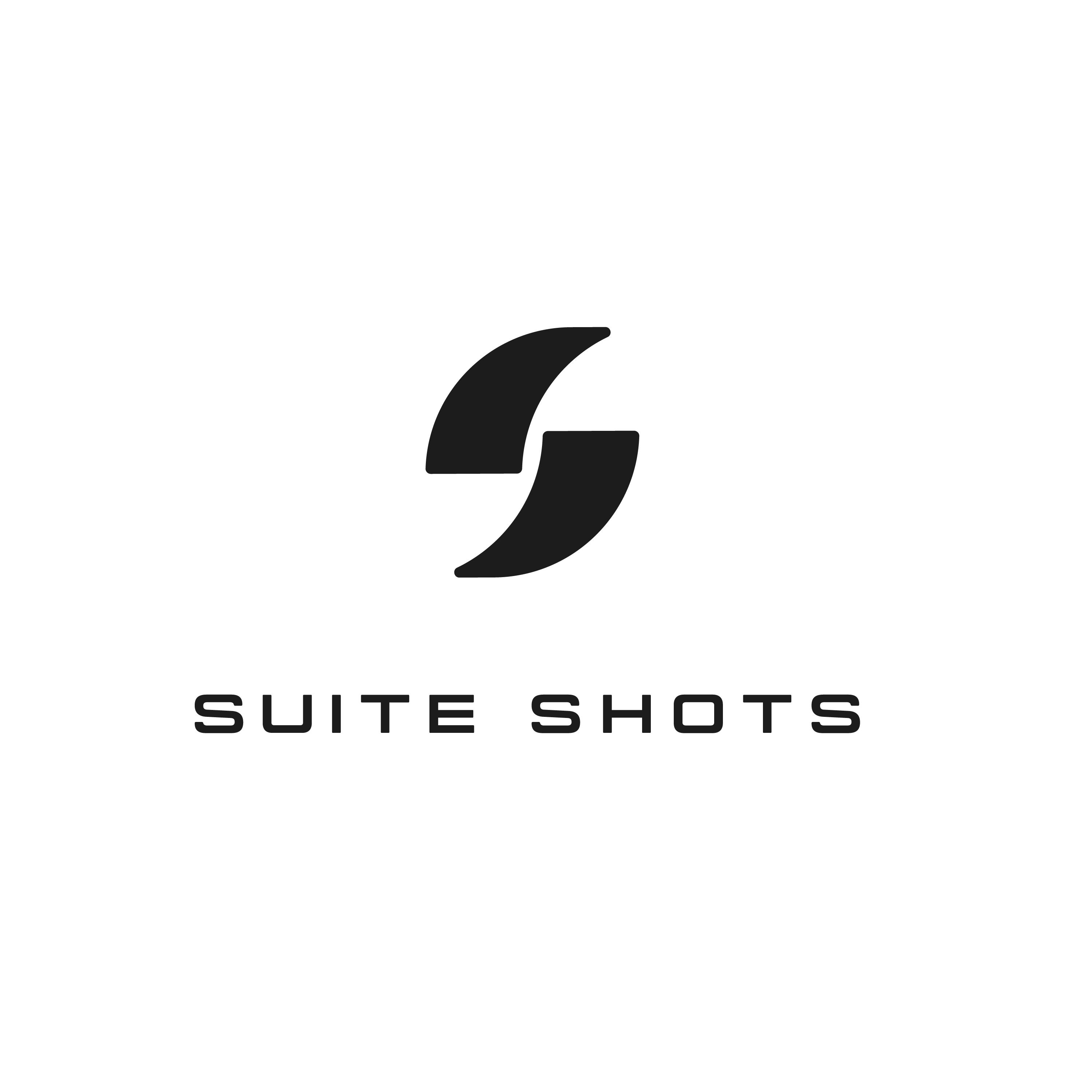Suite Shots Logo - Two Swishes on top of "SUITE SHOTS"