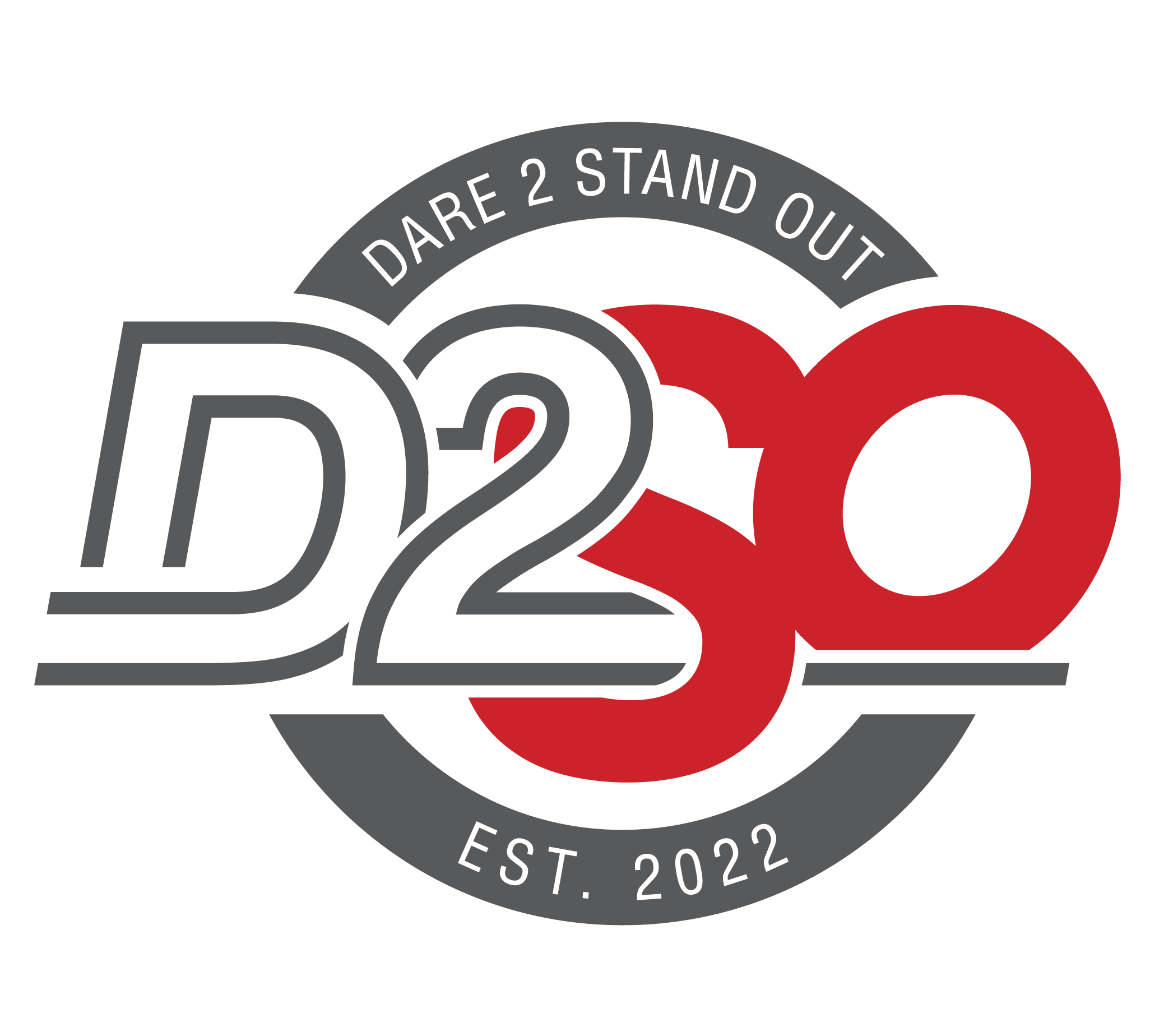 Dare 2 Stand Out (D2SO) logo featuring bold letters “D2SO” with the phrase “Dare 2 Stand Out” and “Est. 2022.”