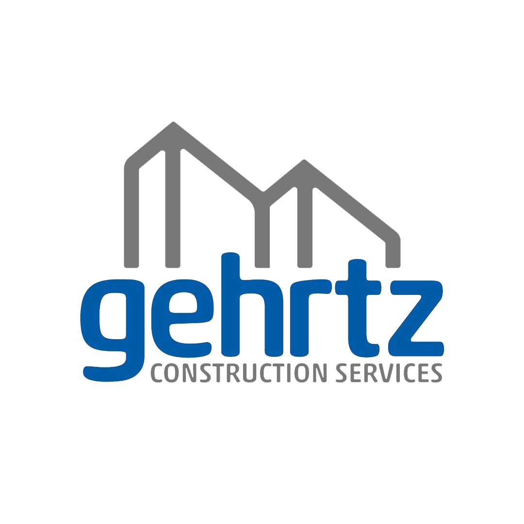 Gehrtz Construction Services logo in blue and gray with stylized roofline graphic above the company name.