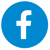 white facebook logo on blue background