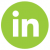 white linkedin icon with green background