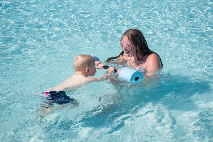 swimminglessons Swimming lessons at Davies Recreational Pool.