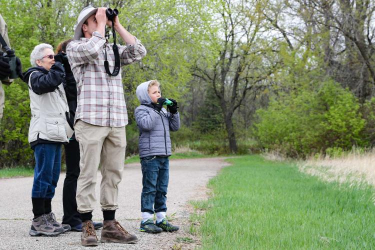birding2 Photo shows family birding.