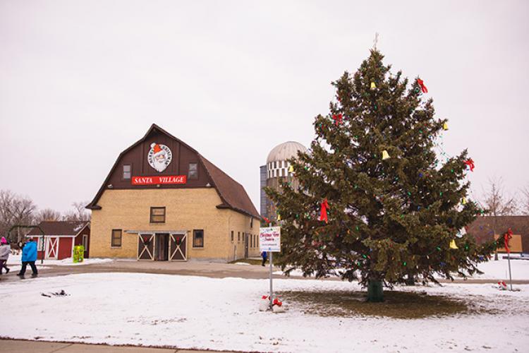 santavillage This image shows the area outside around the main building for Santa Village