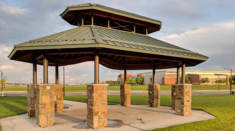 urbanplainsparkshelter2018_3 This image shows a shelter at Urban Plains Park.