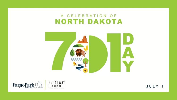 701Day-Event Cover.jpg This image shows the 701 Day logo with the fargo parks logo and broadway square logo with the date July 1