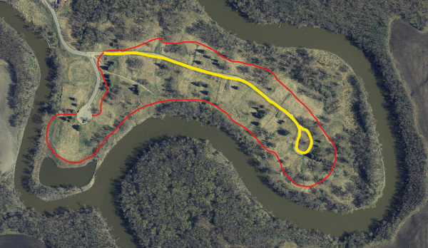 This image shows a map of the Heritage Hills Cross Country Ski trails.