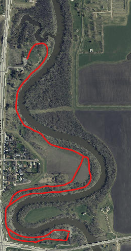 This image shows a map of the Iwen Cross Country Ski Trail.