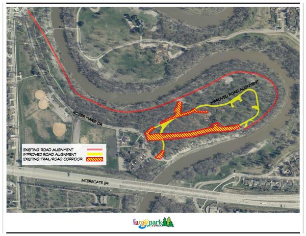 This image shows a map of the Lindenwood Road project.
