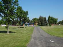 This image shows the recreational trail at Brunsdale Park.