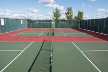 This image shows the pickleball courts at Brunsdale Park.
