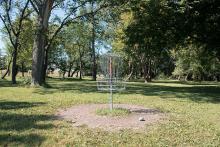 This image shows disc golf at Iwen Park.