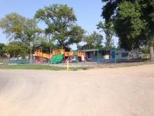 This image shows the playground at Mickelson Park.