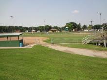 This image shows the softball fields at Mickelson Park.