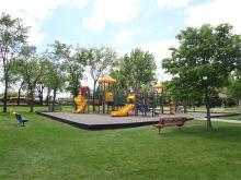 This image shows the playground at Rheault Farm.