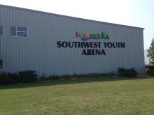 This image shows the outside of Southwest Youth Ice Arena building.