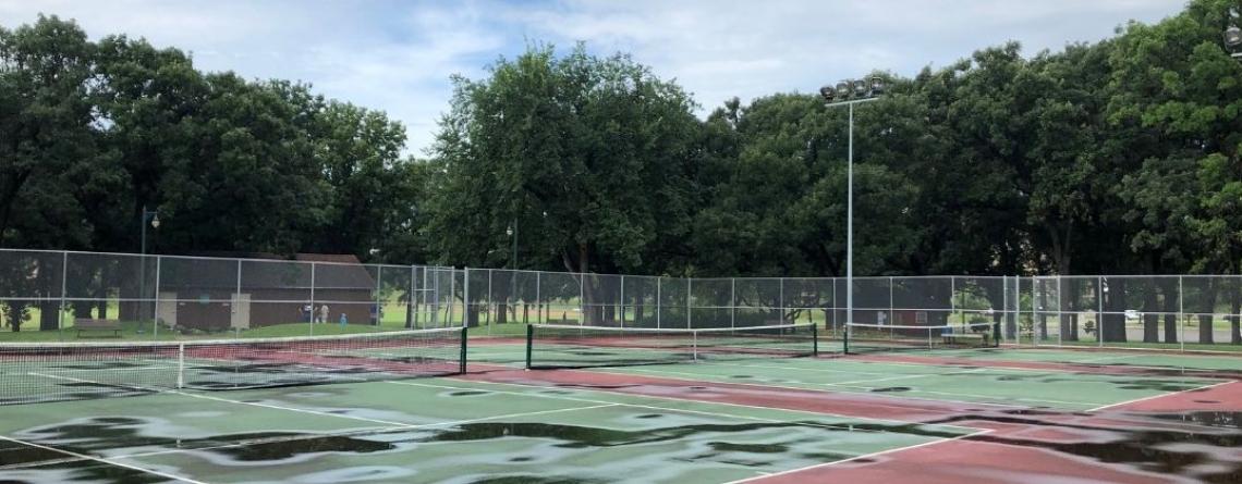 Nets Go Up at Outdoor Tennis Pickleball Courts Fargo Parks