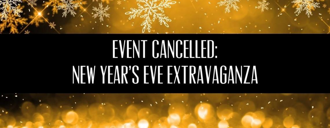 This image shows a graphic of Broadway Squares New Year's Eve Extravaganza event cancelled for 2021.