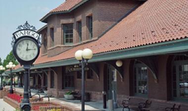 This image shows the front side of the Depot Building.