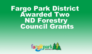 This image shows a graphic of the forestry grants awarded to Fargo Park District.