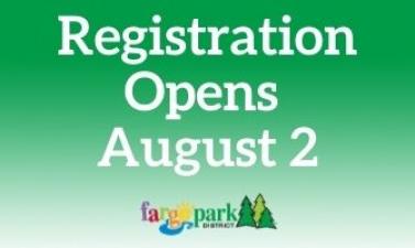 This image shows that registration is open August 2.