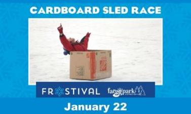 This image shows a graphic of Cardboard Sled Race.