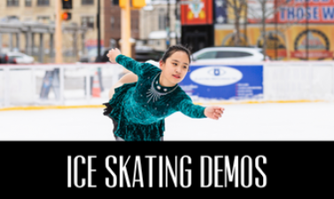 This image shows a Ice Skating Demos graphic.