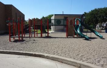 This image shows the playground at Clara Barton Park.