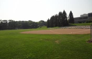 This image shows one of the baseball fields at Dill Hill.