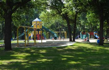 This image shows the playground at Island Park.