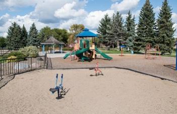 This image shows the playground at Brunsdale Park.