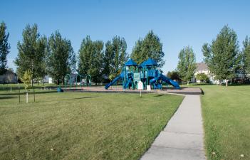 This image shows the playground at Ed Clapp Park.