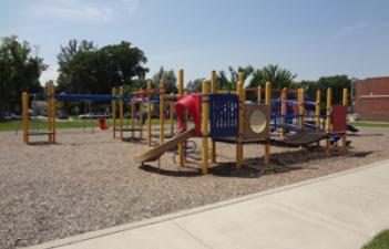 This image shows the playground at Jefferson Park.