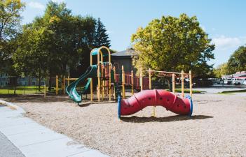 This image shows the playground at McCormick Park.