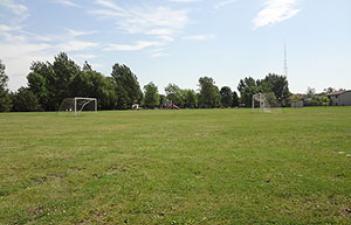 This image shows the multipurpose field at Discovery Park.