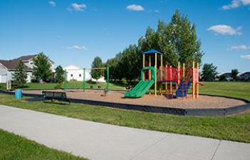 This image shows the playground at Edgewood Village Park.