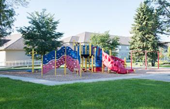 This image shows the playground at Friendship Park.