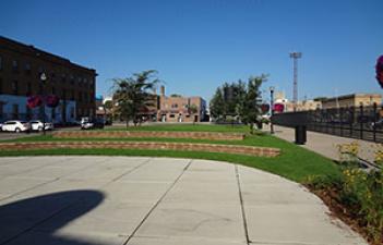 This image shows the grassy area at Great Northern Park.