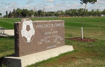 This image shows the sign at Pepsi Soccer Complex.