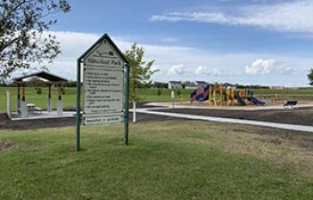 This image shows the playground at Silverleaf Park.