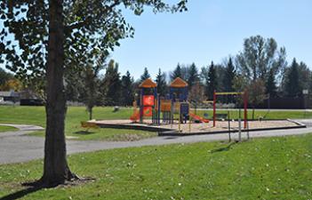 This image shows one of the playgrounds at Trollwood Park.