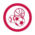 This image shows a sports sampler icon.