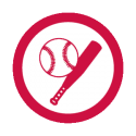 This image shows a baseball/tee ball icon