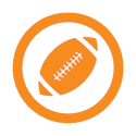 This image shows an icon of flag football