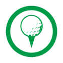 This image shows a golf icon. 