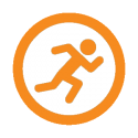 This image shows a track icon. 
