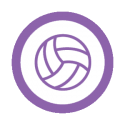 This image shows a volleyball icon. 