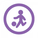 This image shows a kickball icon. 